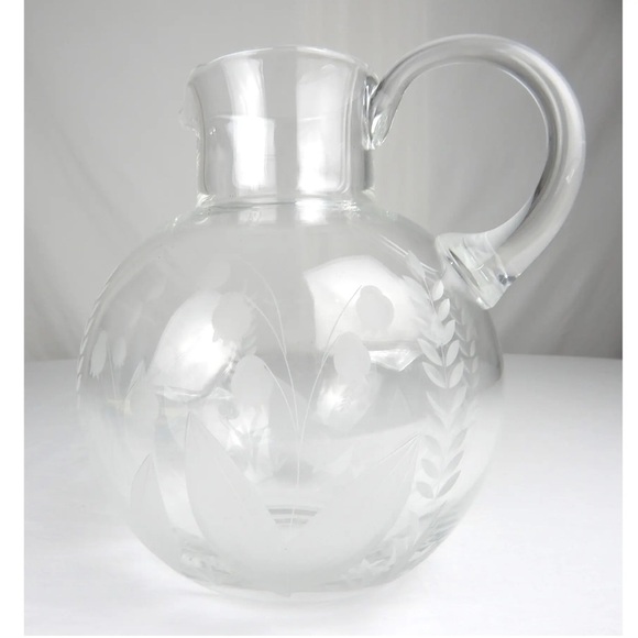 1990s Tiffany & Co. Lilly of the Valley Crystal Pitcher - Picture 3 of 7
